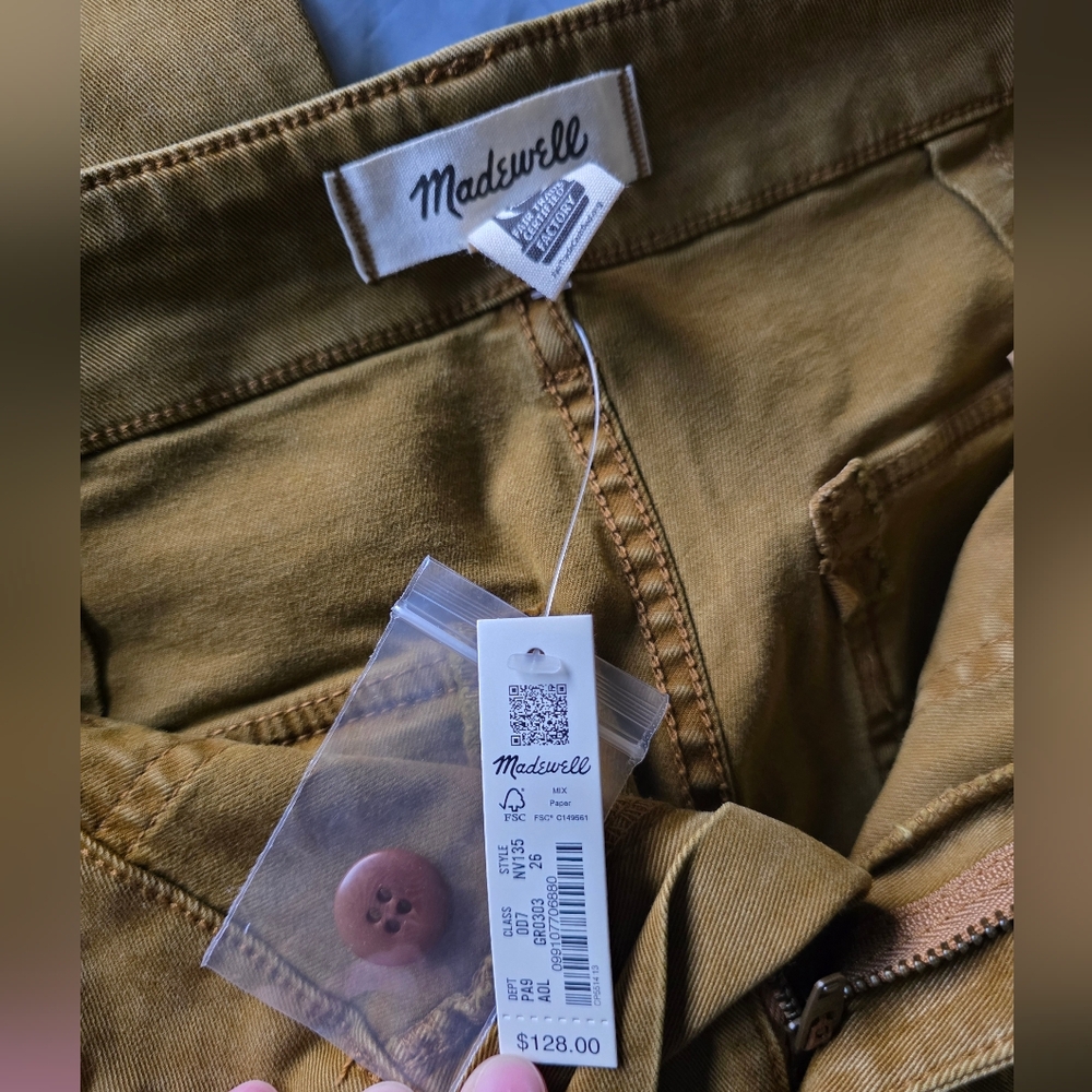 NWT Madewell The Slim Straight Utility Pant in Garment Dyed - Picture 4 of 10